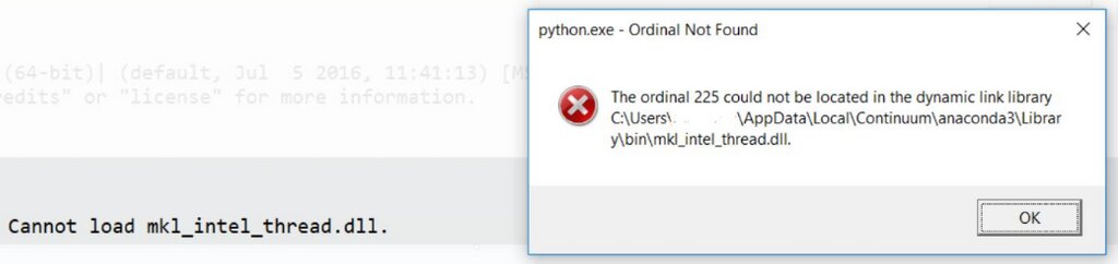 Intel MKL Fatal Error Cannot Load MKL_Intel_Thread.dll