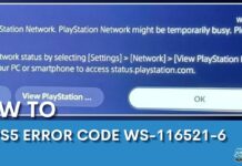 HOW TO FIX PS5 Error Code WS-116521-6