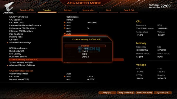 Asgard Bragi RGB DDR5 32GB 6800MHz CAS34 - BIOS 1